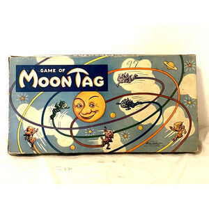 1957 RARE Game of Moon Tag Parker Brothers 1957